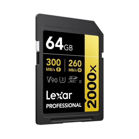 Lexar 64GB Professional 2000x 300MB/s SDXC UHS-II V90 Hafıza Kartı - LSD2000064G-BNNNU