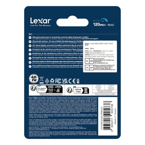 Lexar 256GB High-Performance 800x 120MB/s SDXC UHS-I Hafıza Kartı - LSD0800256G-BNNNU