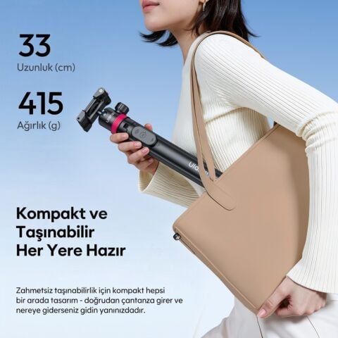 Ulanzi MT-44B 150cm 2 in 1 Otomatik Açılan 4 Ayaklı Selfie Monopod Tripod Siyah - S056