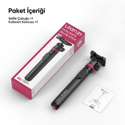 Ulanzi MT-44B 150cm 2 in 1 Otomatik Açılan 4 Ayaklı Selfie Monopod Tripod Siyah - S056