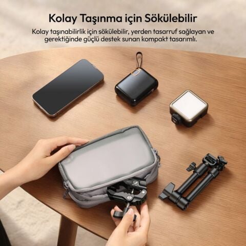 Ulanzi HD02 Super Clamp 3kg 360° Ball Head Ayarlanabilir Kelepçe - T099