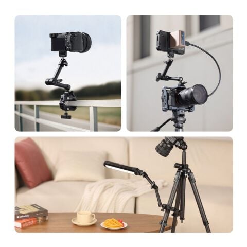 Ulanzi HD02 Super Clamp 3kg 360° Ball Head Ayarlanabilir Kelepçe - T099