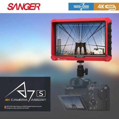 Sanger A7S 7'' 4K IPS Kamera Monitörü