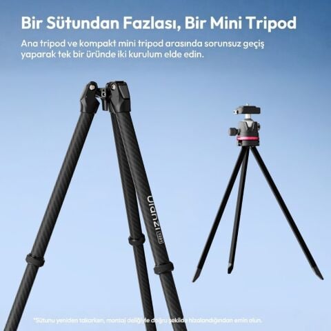 Ulanzi TZ01 163cm Versatile 2 in 1 Karbon Fiber Tripod - S069