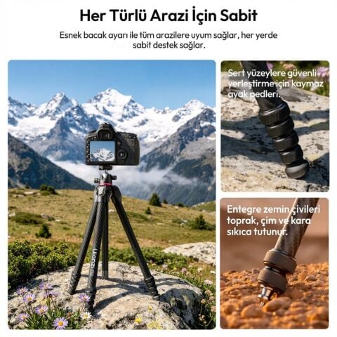 Ulanzi TZ01 163cm Versatile 2 in 1 Karbon Fiber Tripod - S069