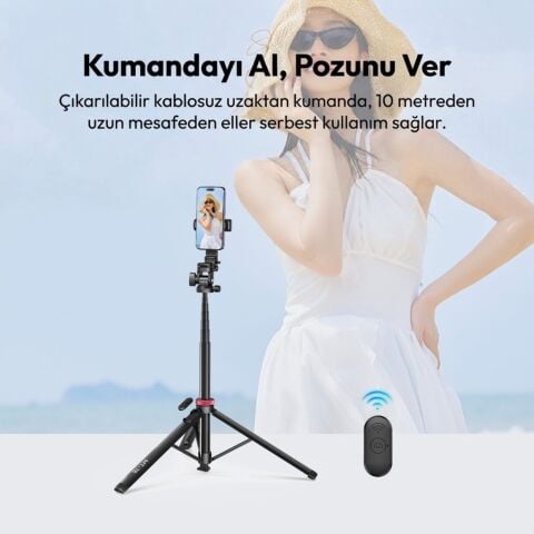 Ulanzi MT-78 2 in 1 185cm Hızlı Açılan Quick Release Telefon Tutucu Tripod - T077GBB2