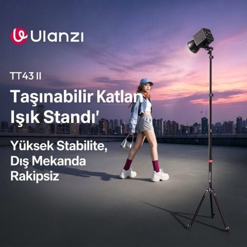 Ulanzi TT43 II 210cm Reversible 2 in 1 Işık Standı - S085