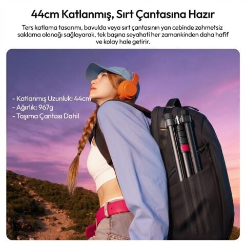 Ulanzi TT43 II 210cm Reversible 2 in 1 Işık Standı - S085