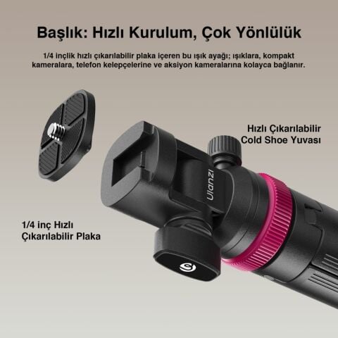 Ulanzi MT-89 200cm Quick Release 360 Panoramic Işık Standı Tripod - T082A