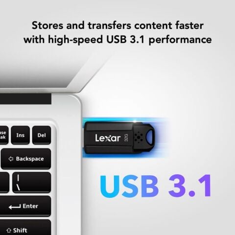 Lexar 32GB JumpDrive S80 USB 3.1 Gen 1 USB-A Flash Drive - LEXAR LJDS080032G-BNBAG