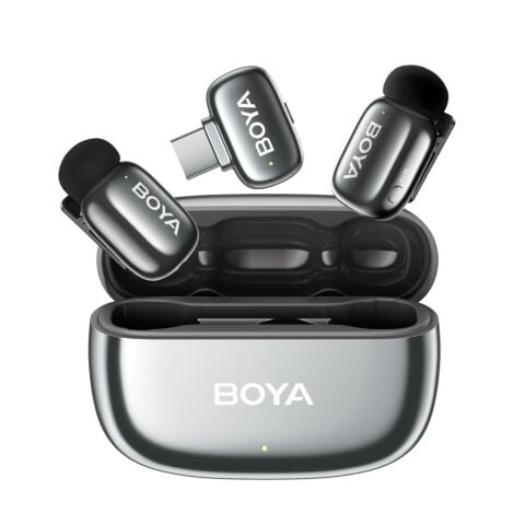 BOYA Mini 2 AI Kablosuz Yaka Mikrofonu Type-C Luna Silver - SKU02S