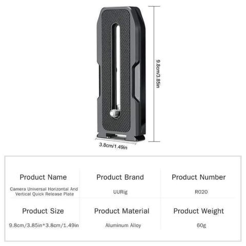UURig R020 Arca-Swiss Quick Release Plate