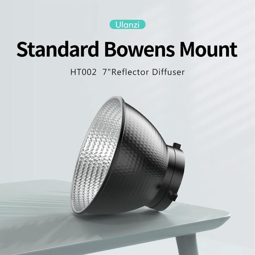 Ulanzi HT002 7 inç Standart Bowens Tipi Işık Reflektör ve Difüzör - L008
