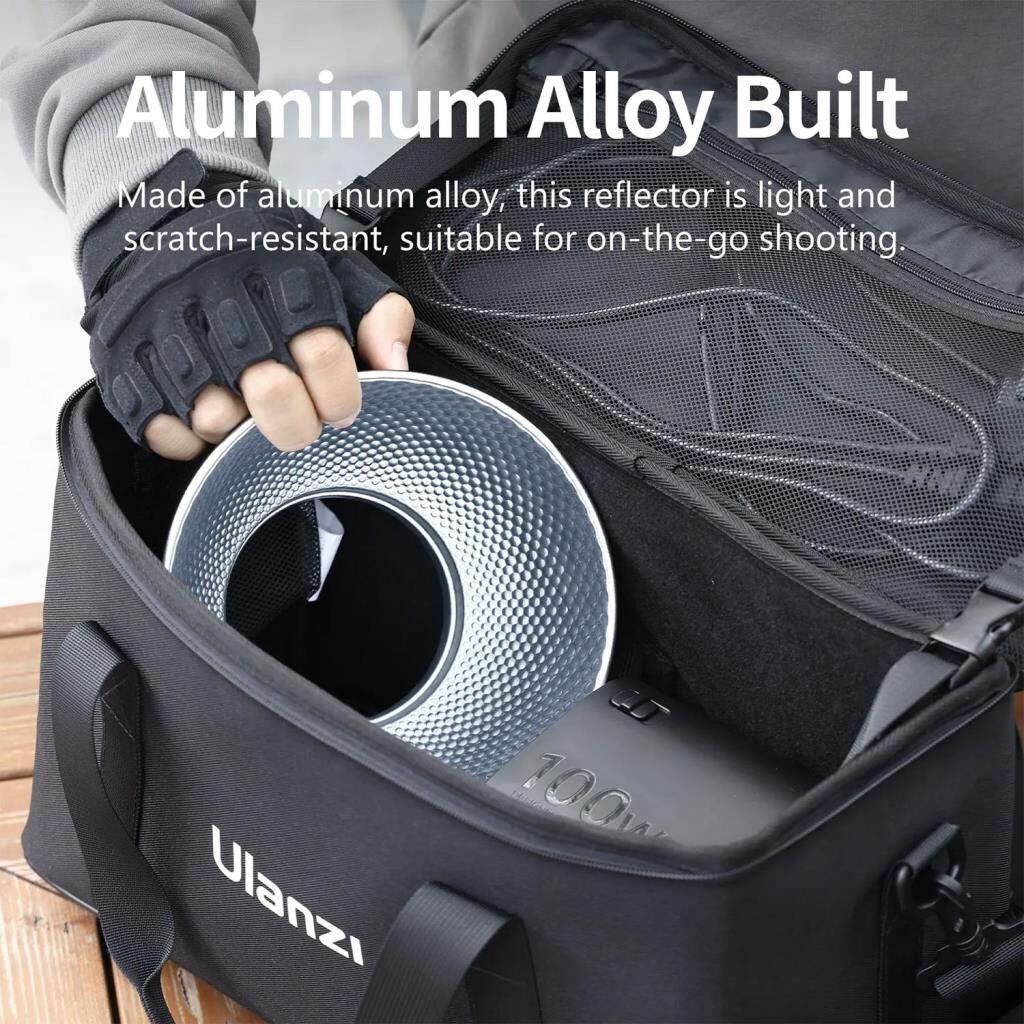 Ulanzi HT002 7 inç Standart Bowens Tipi Işık Reflektör ve Difüzör - L008