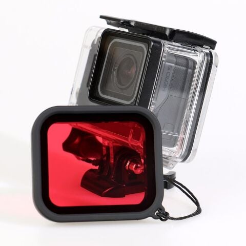 Gopro Hero 5 Sanger Housing İçin Kırmızı Filtre